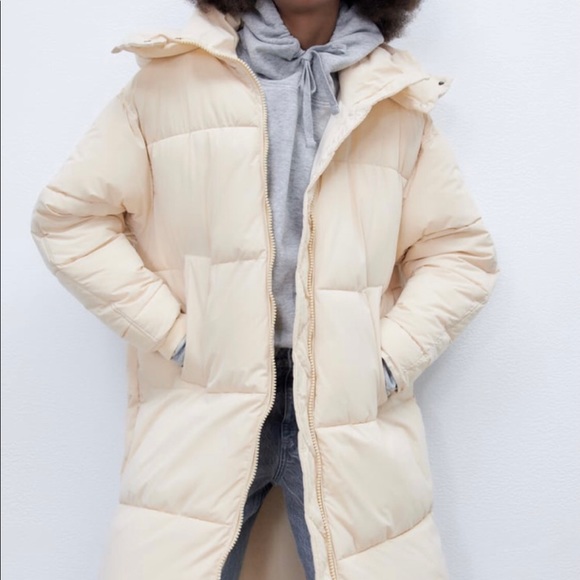 Zara Jackets & Blazers - ZARA Women's Water Repellent Puffer Coat(Ecru, US M, L /EUR M, L)